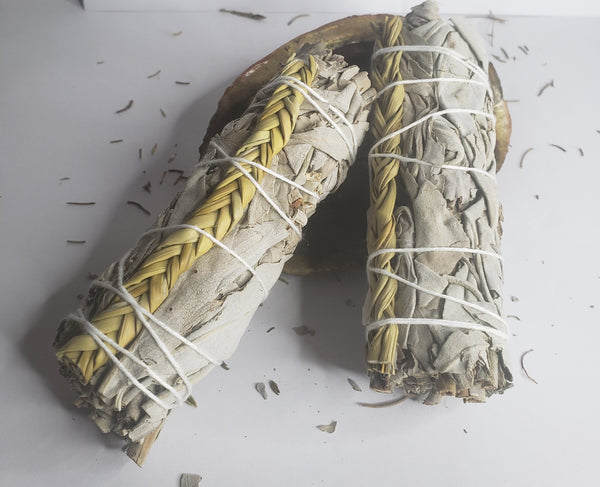 Sweetgrass Braid & White Sage Smudge Bundle